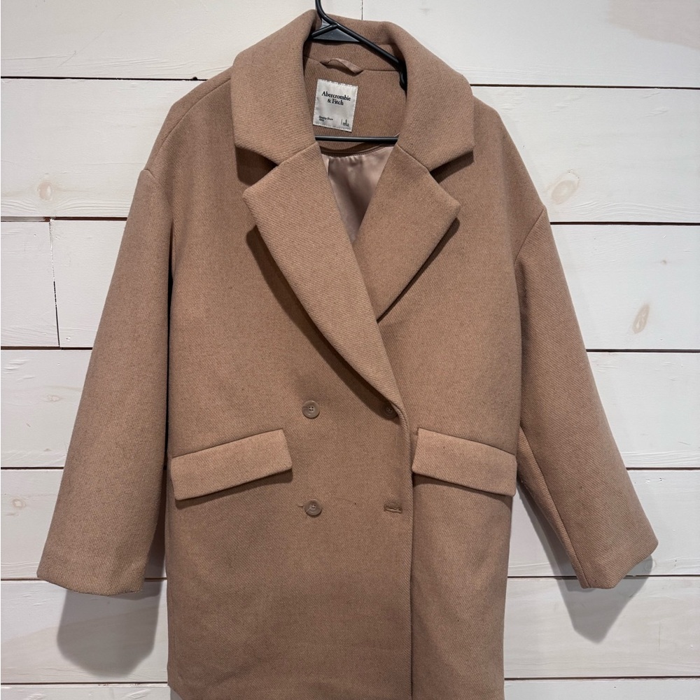 Abercrombie & Fitch Camel Pea Coat